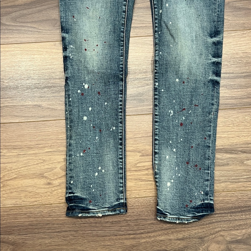 Purple Brand Style No. 0002 Button Fly Skinny Jean with Paint Splatter Size 31 - Picture 7 of 12